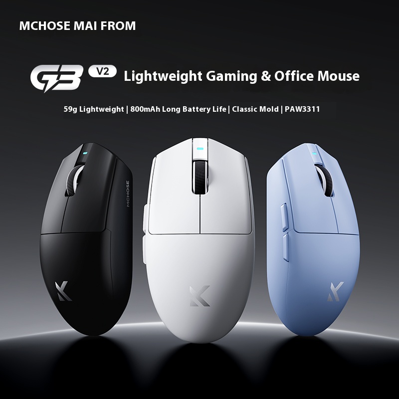 Esports Essential Gaming Pc - MCHOSE G3 V2 ゲーミングマウス トリモード ワイヤレス