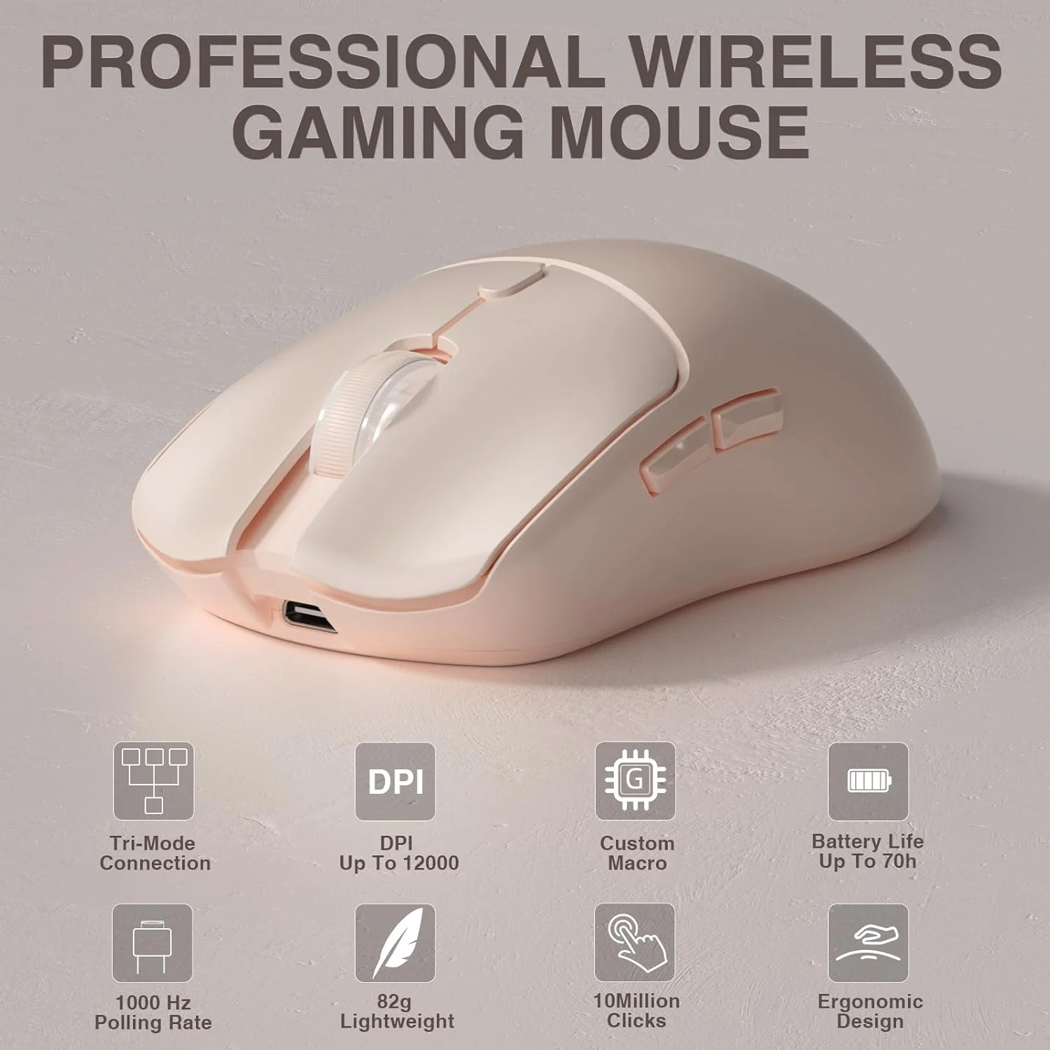 Mouse Gaming Esports - AULA SC580X トライモードワイヤレスゲーミングマウス 12000DPI PAW3325 500mAh