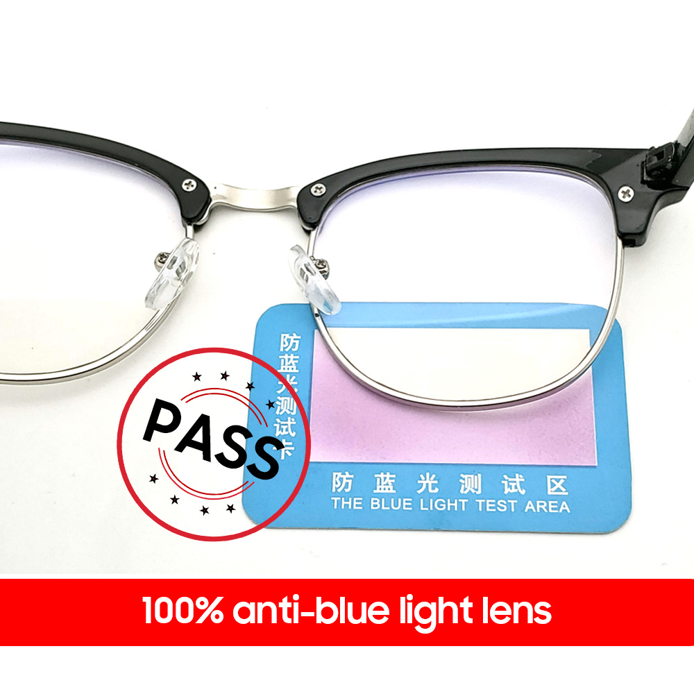 男性と女性のためのクラシックなスクエア老眼鏡,青色光フィルタ - Gaming Glasses Blue のレビューと価格