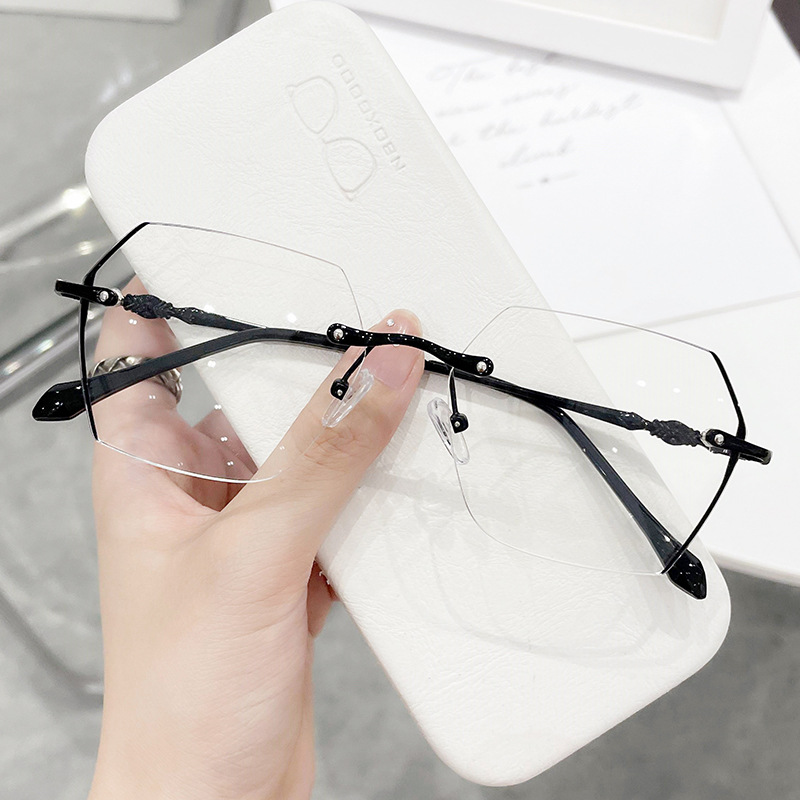 リムレス近視メガネ女性ヴィンテージ青色光コンピュータ眼鏡男性 - Gaming Glasses Blue のレビューと価格