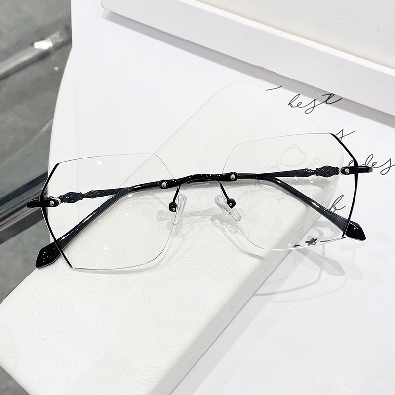 リムレス近視メガネ女性ヴィンテージ青色光コンピュータ眼鏡男性 - Gaming Glasses Blue のレビューと価格