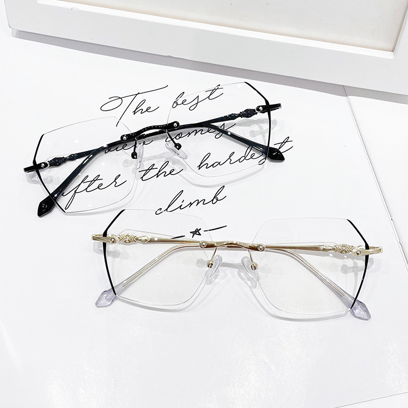 リムレス近視メガネ女性ヴィンテージ青色光コンピュータ眼鏡男性 - Gaming Glasses Blue のレビューと価格