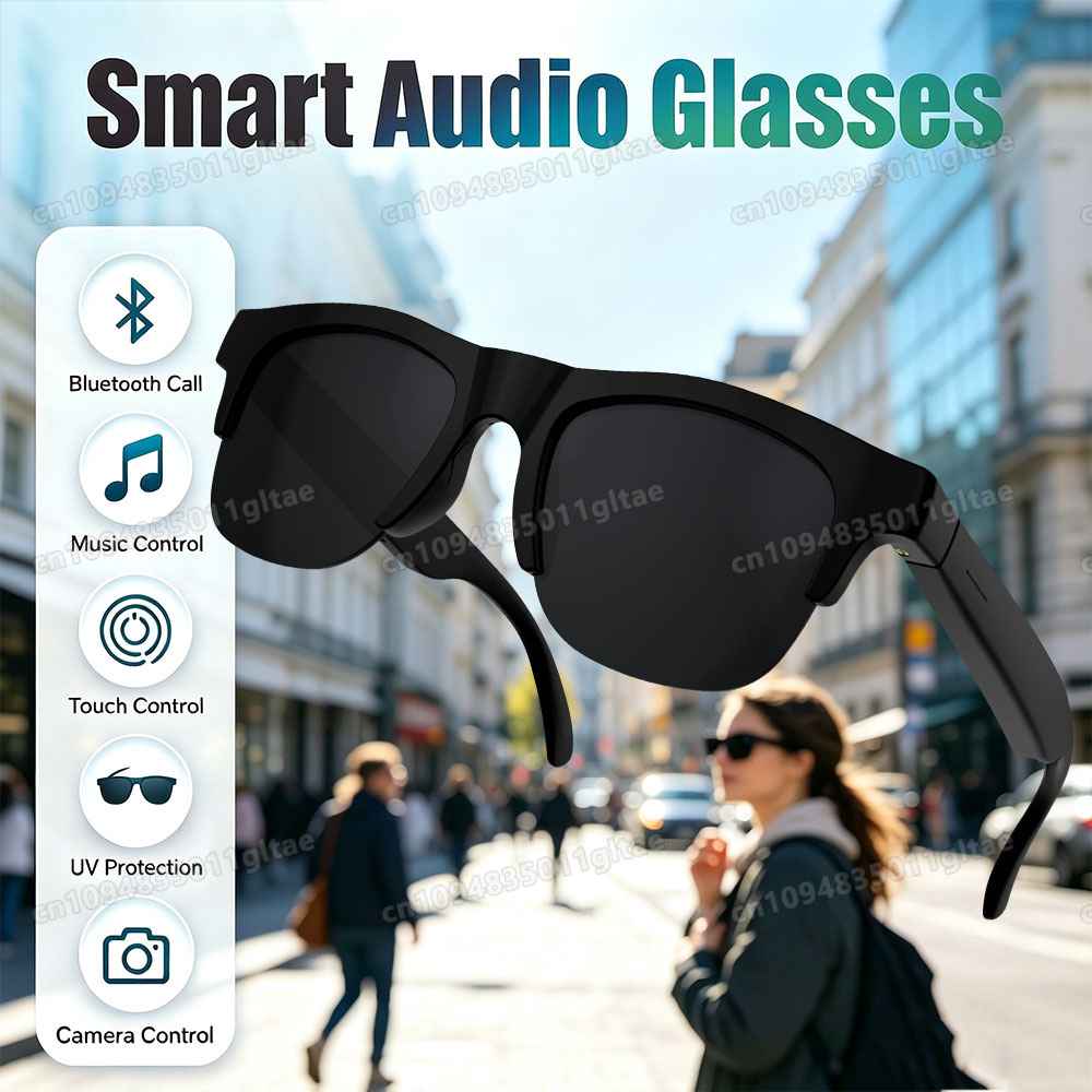 新しいスマートグラス V5.3 Bluetooth 通話高品 - Gaming Glasses Blue のレビューと価格